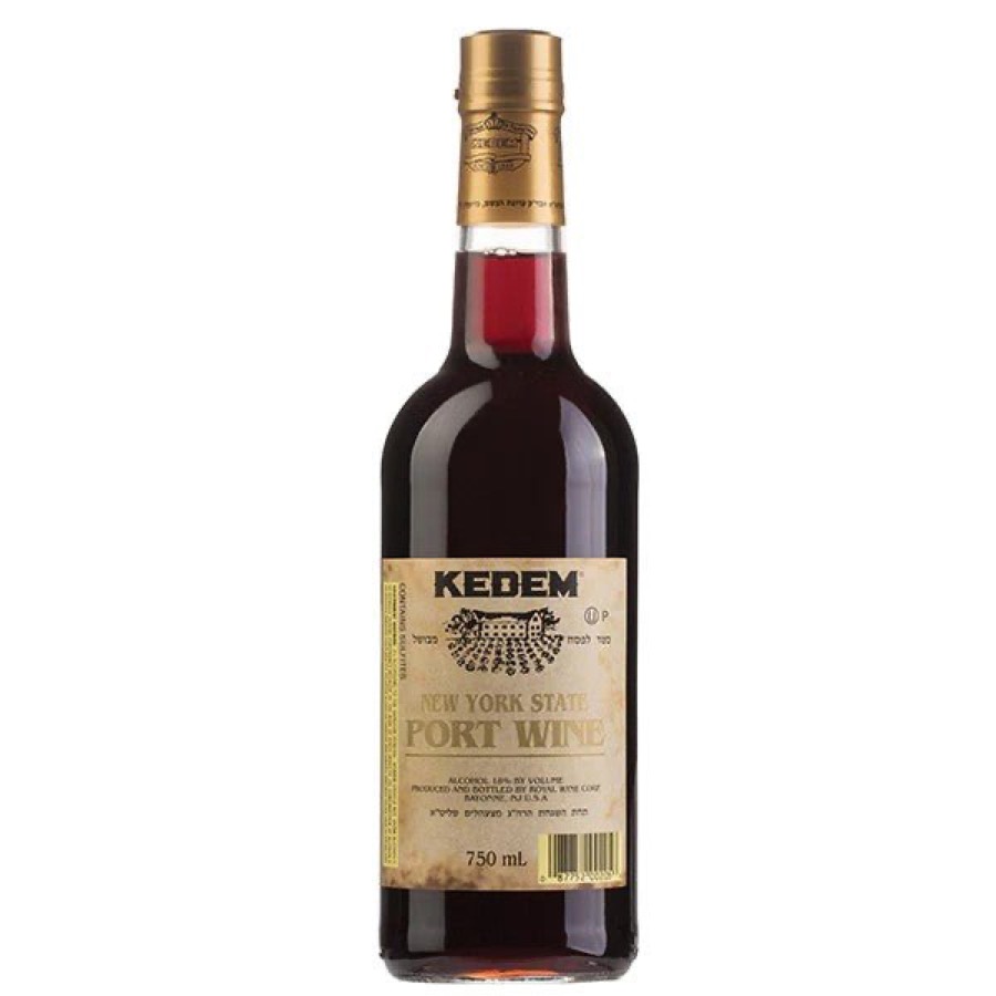 Kedem Port wine bottle with its authentic label
