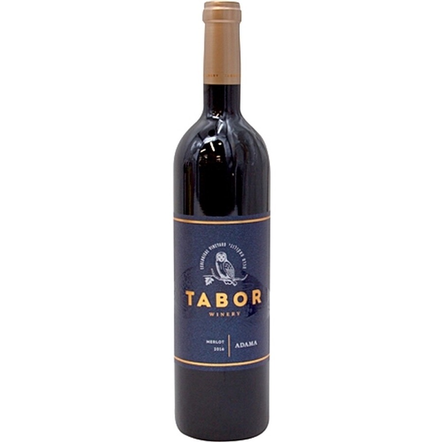 Tabor Adama Merlot bottle with its authentic label